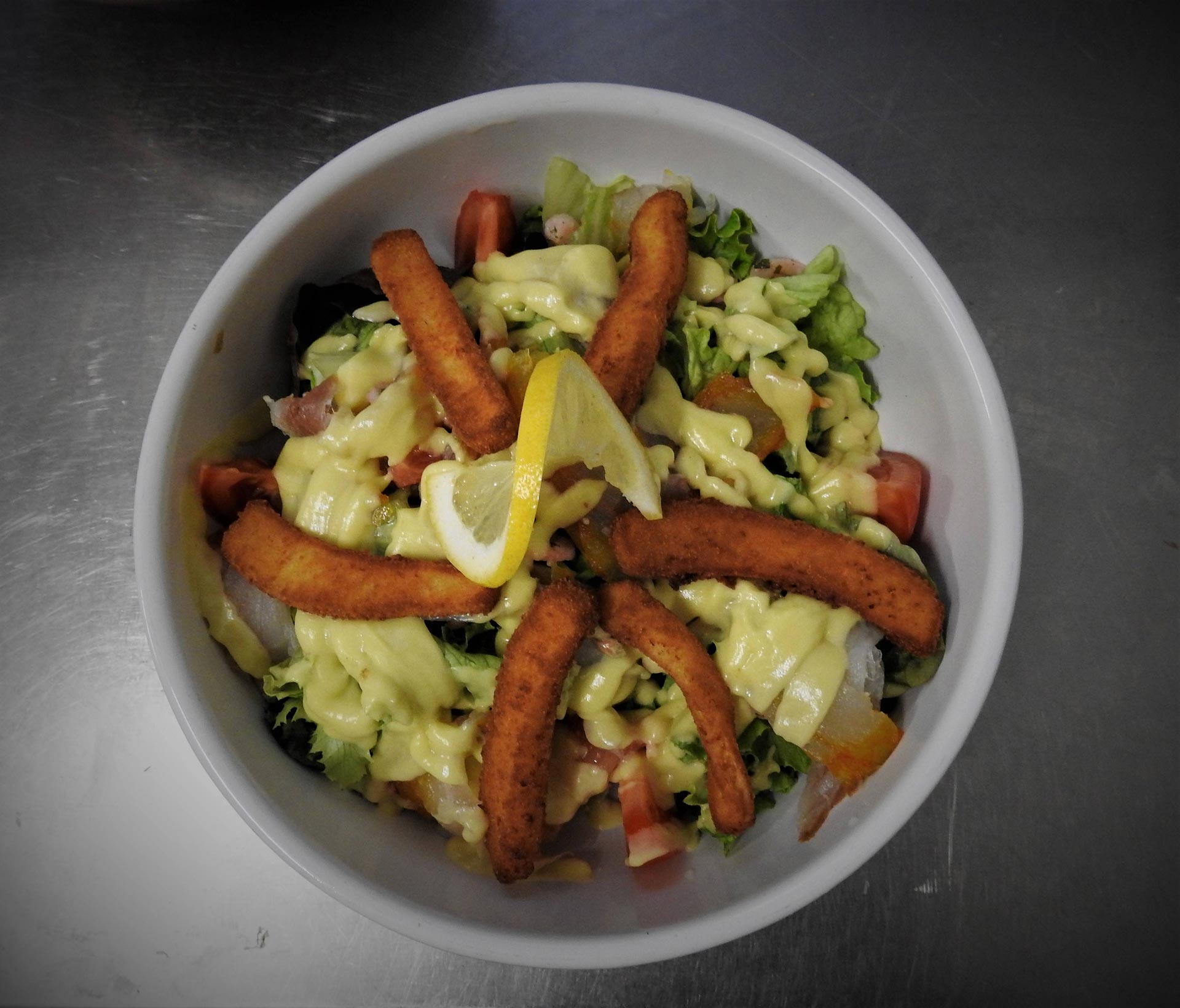 Salade au snack du camping les lavandes à Darbres en Ardeche